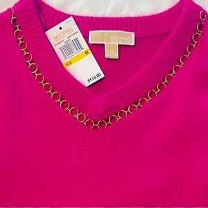 fuchsia michael kors sweter